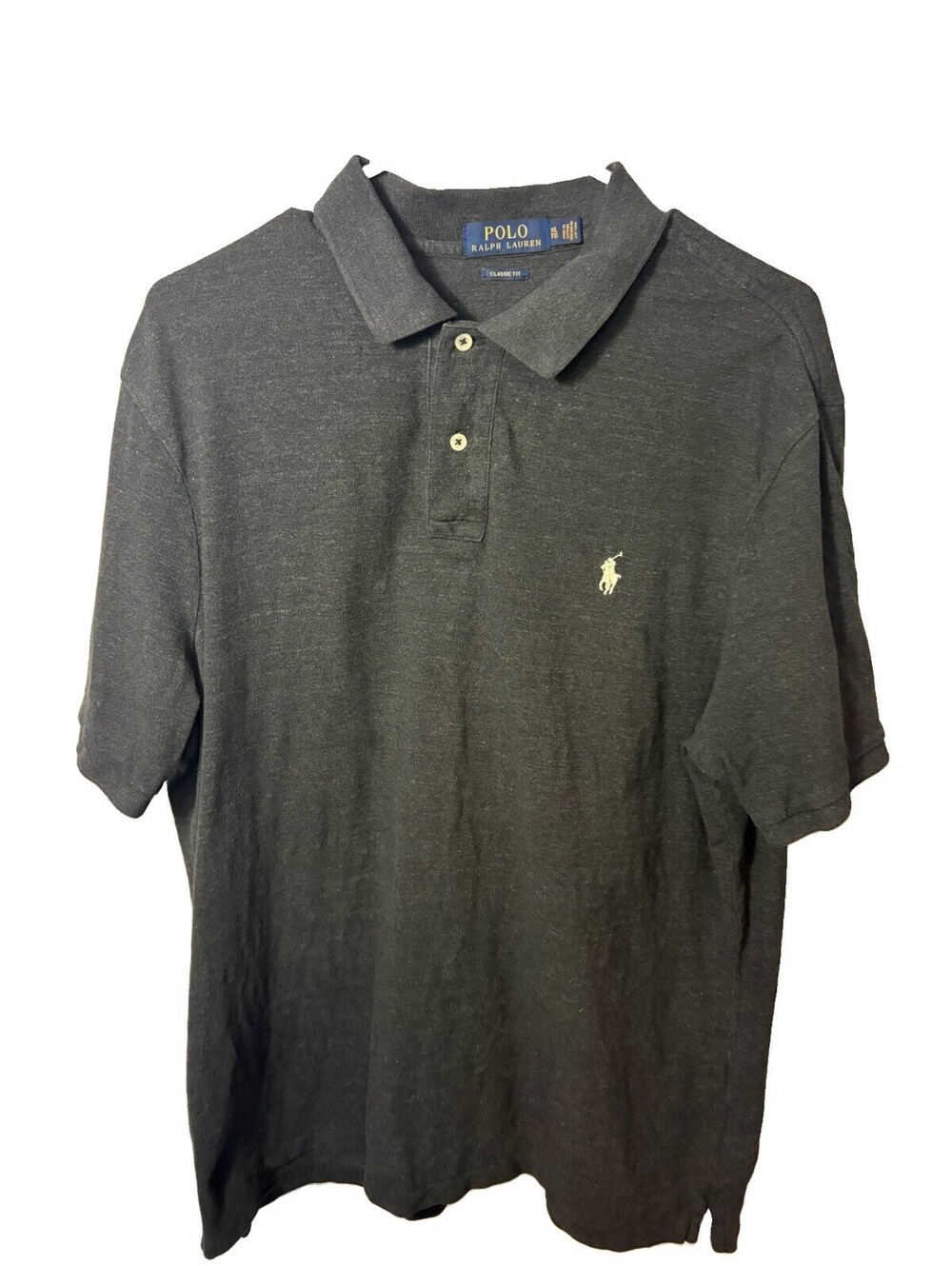 Polo Ralph Lauren Men’s XL Classic Fit Short Sleeve Polo Shirt Dark Gray Pony